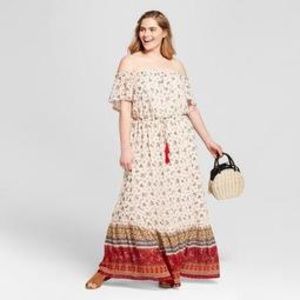 Xhiliration plus size off the shoulder maxi dress!